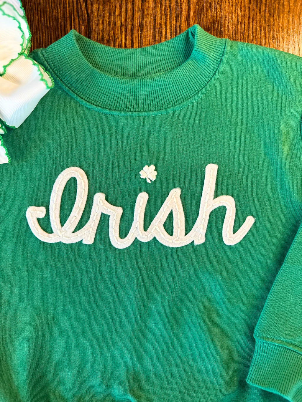 Kids Hand Embroidered Felt Applique Sweatshirt