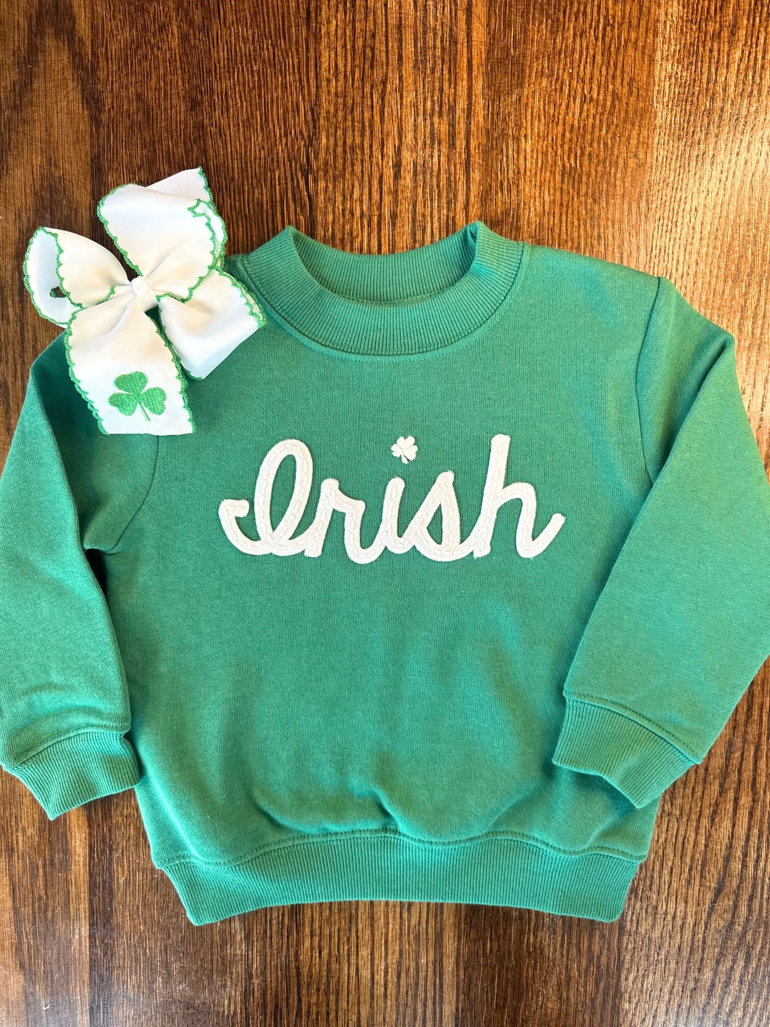 Kids Hand Embroidered Felt Applique Sweatshirt