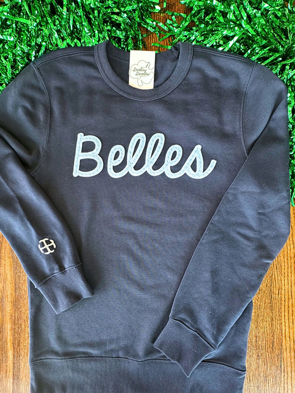Belles Felt Applique Hand Embroidered Sweatshirt