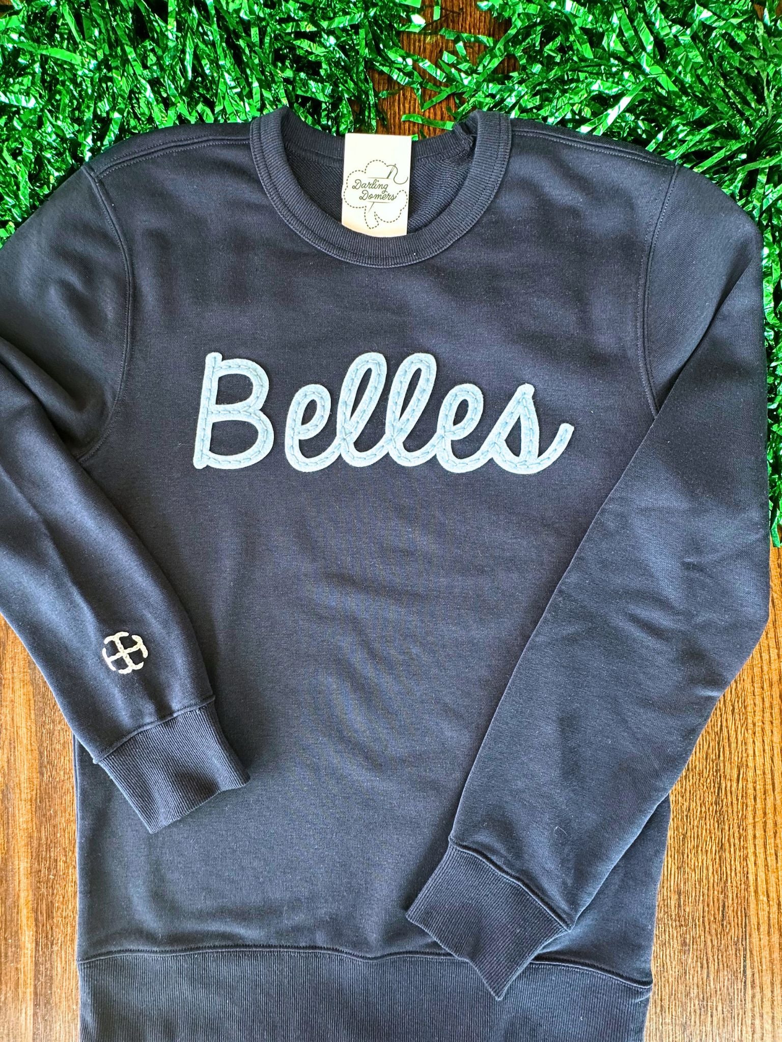 Belles Felt Applique Hand Embroidered Sweatshirt