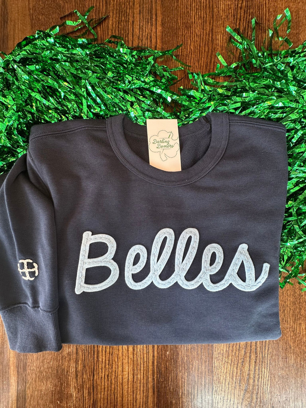Belles Felt Applique Hand Embroidered Sweatshirt