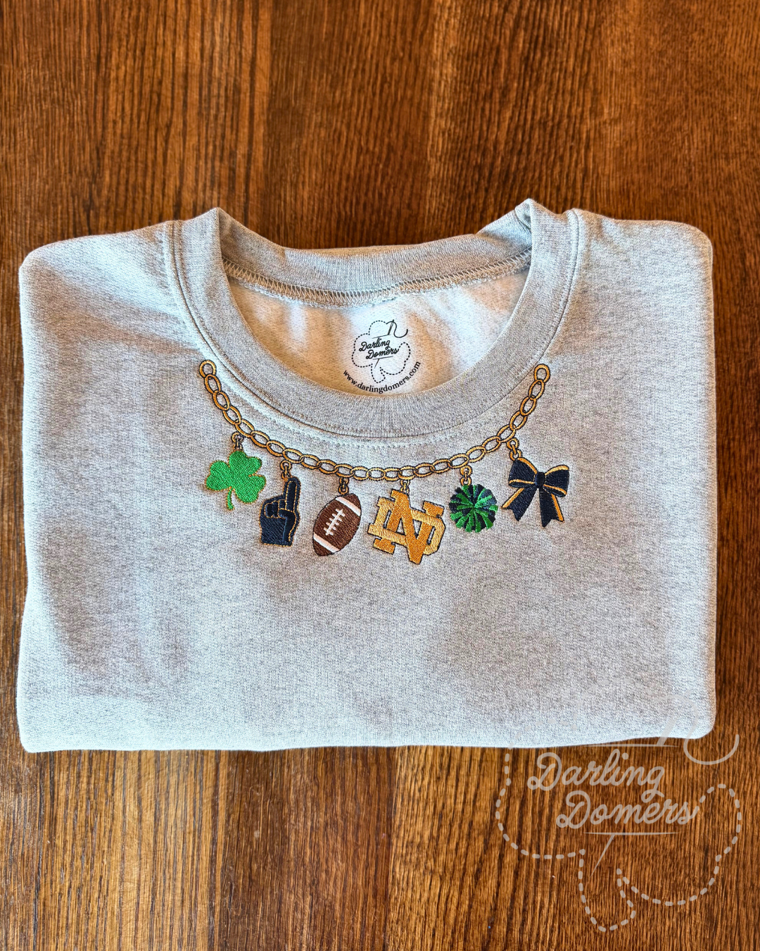 Embroidered Necklace Sweatshirt