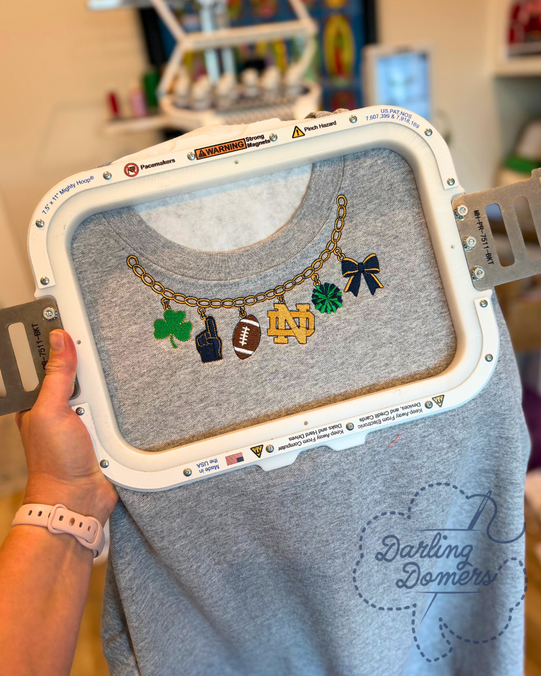 Embroidered Necklace Sweatshirt