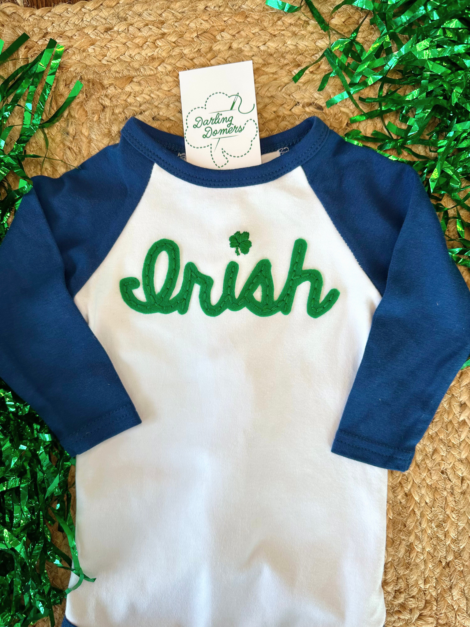 Felt Applique Raglan Longsleeve Bodysuit