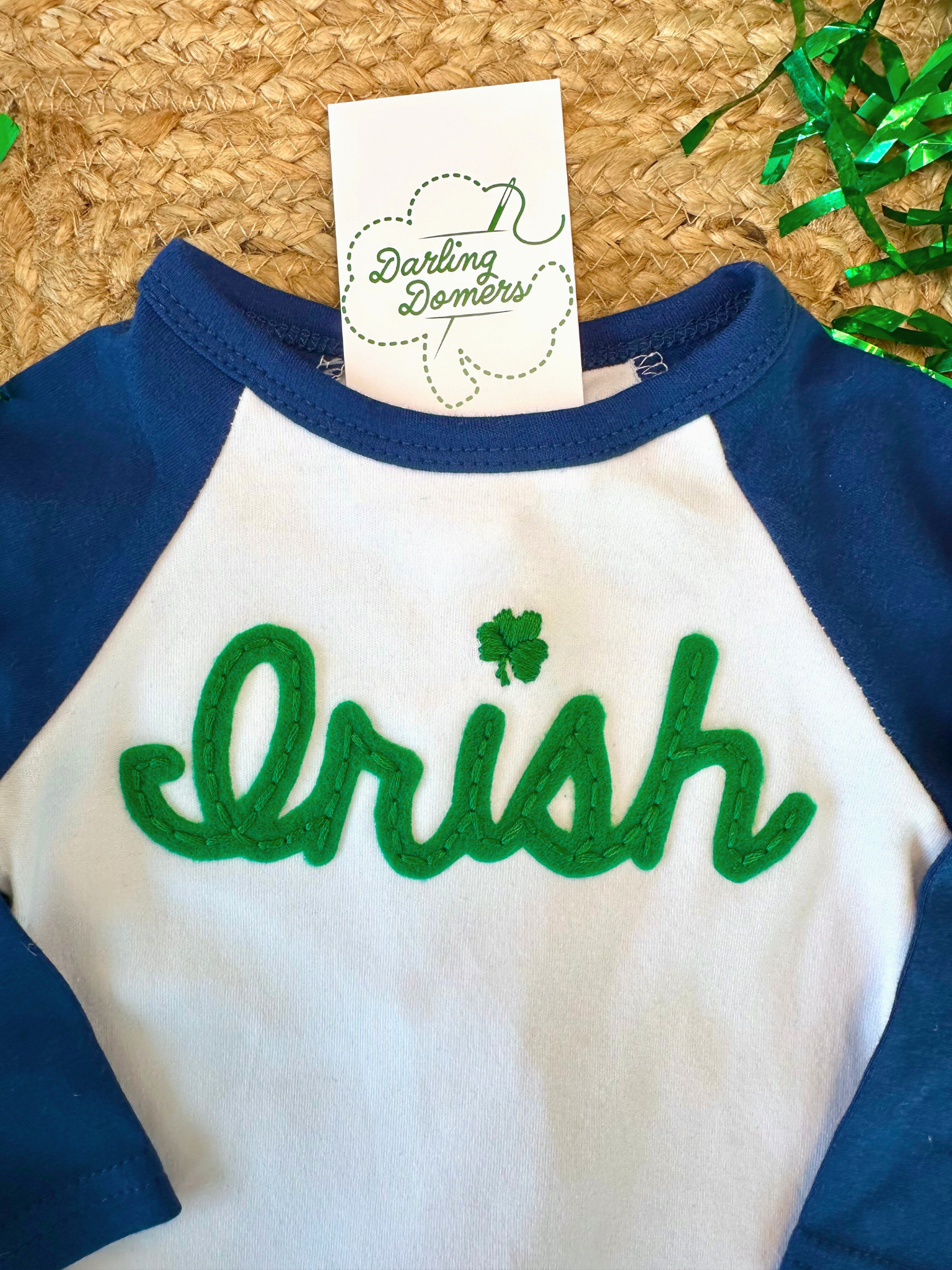Felt Applique Raglan Longsleeve Bodysuit