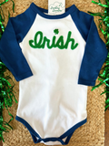 Felt Applique Raglan Longsleeve Bodysuit