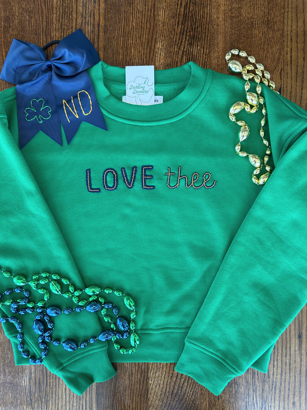 Love Thee Hand Beaded Embroidered Sweatshirt