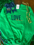 Love Thee Machine Embroidered Sweatshirt