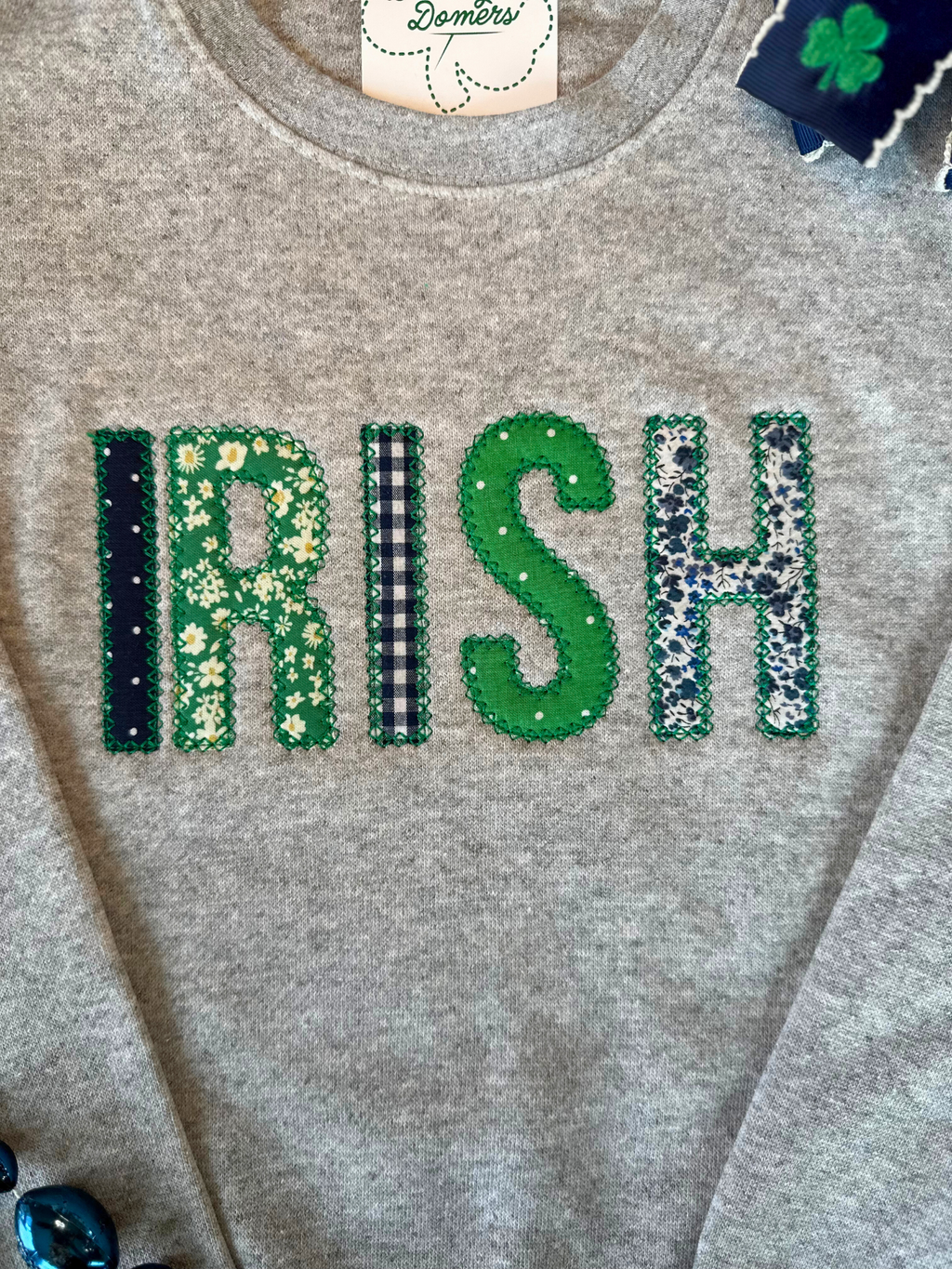 Irish Diamond Applique Kids Sweatshirt