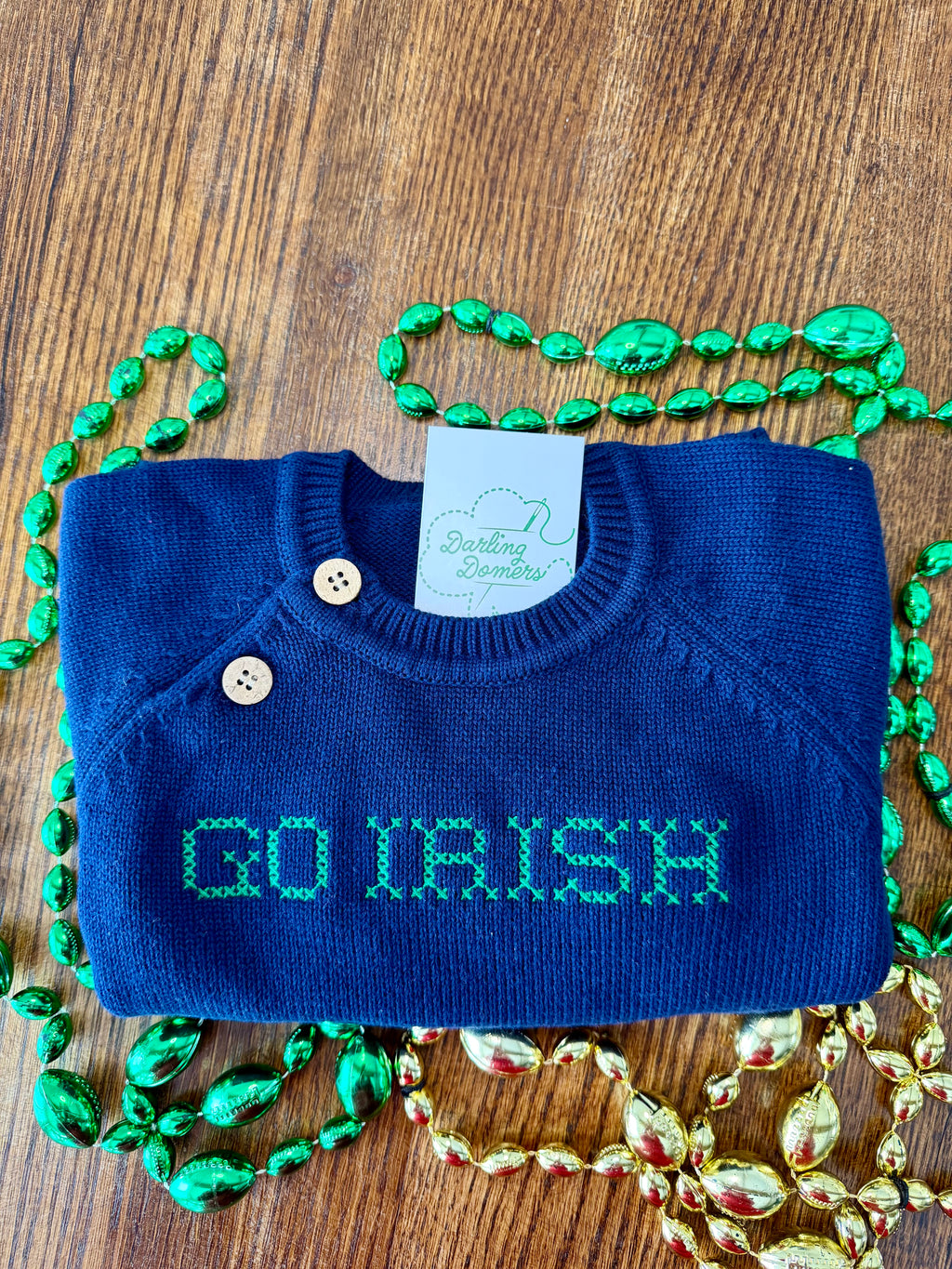 Go Irish Navy Rollneck Sweater