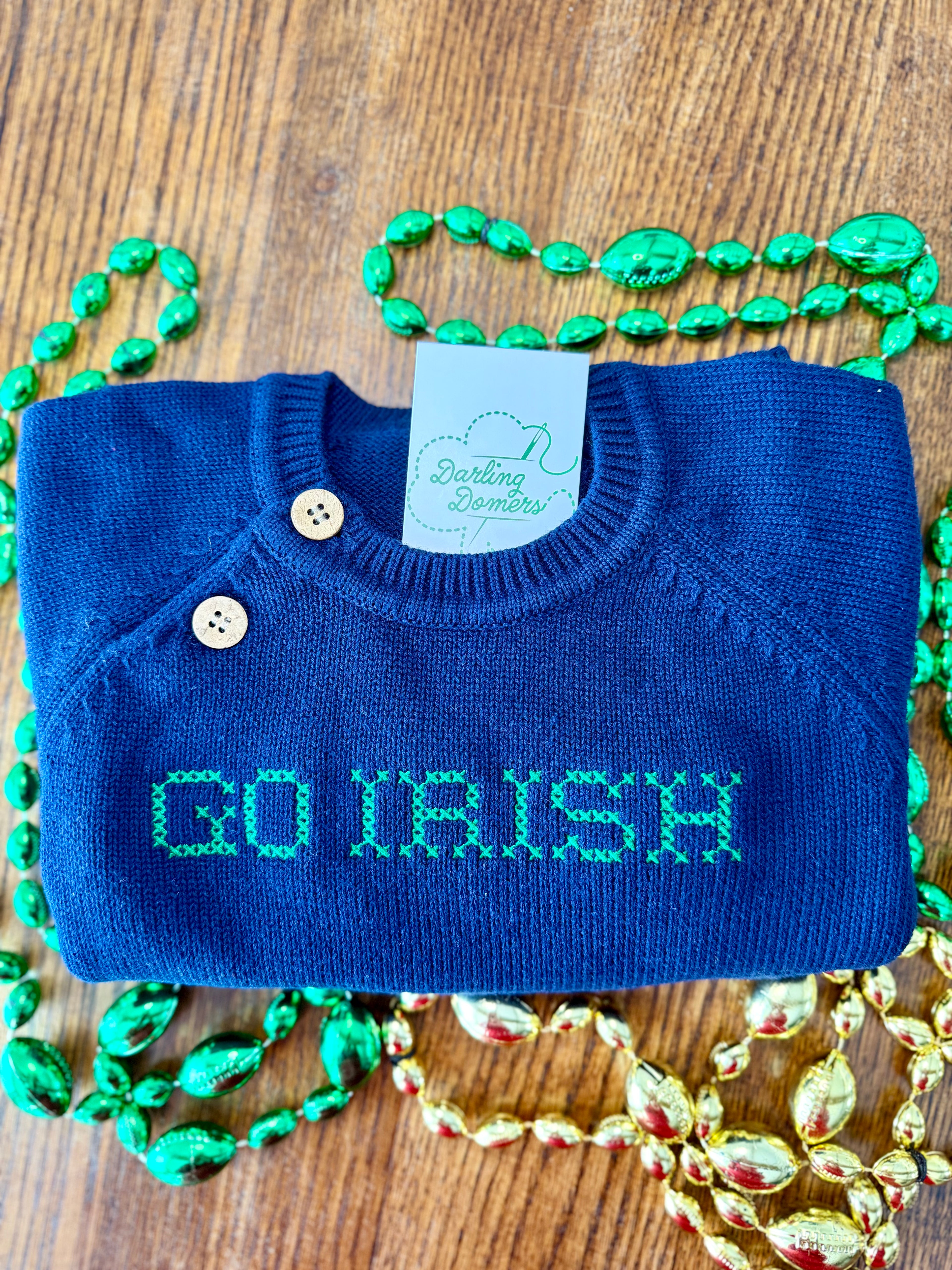 Go Irish Navy Rollneck Sweater