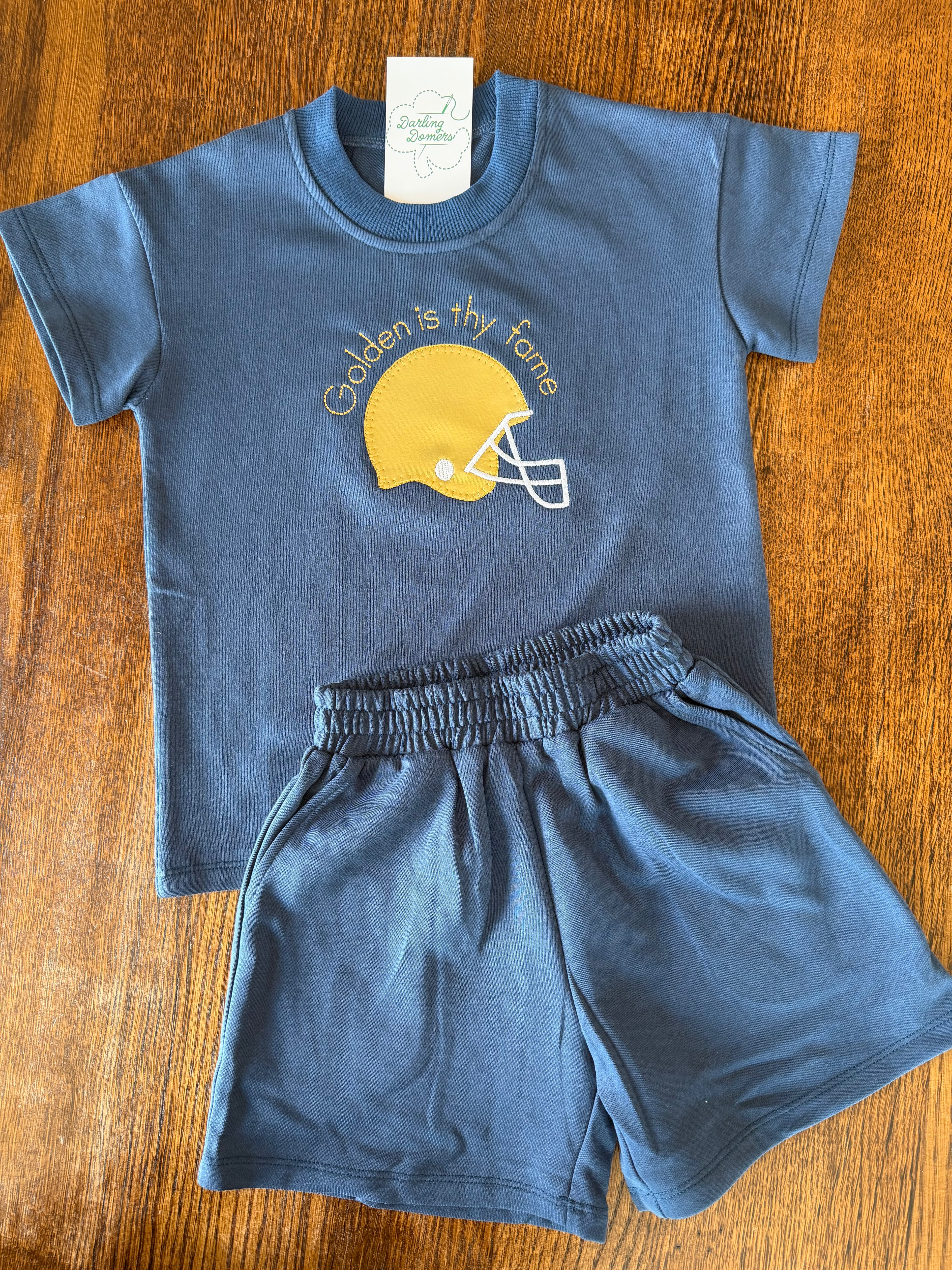 Navy Terry Short Set