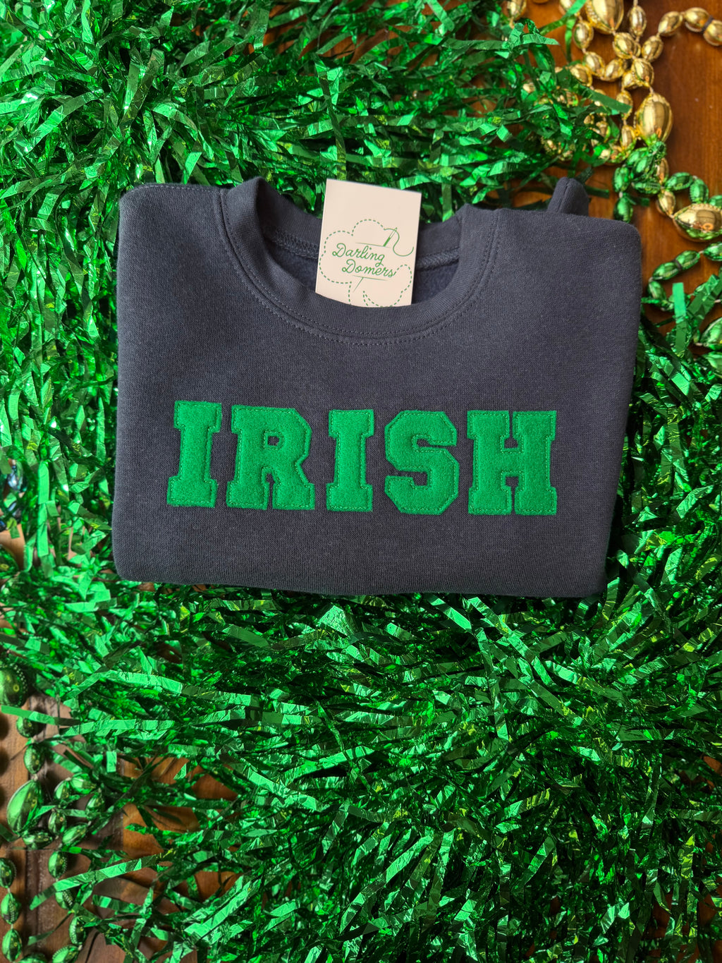 Varsity Irish Felt Applique Sweatshirt