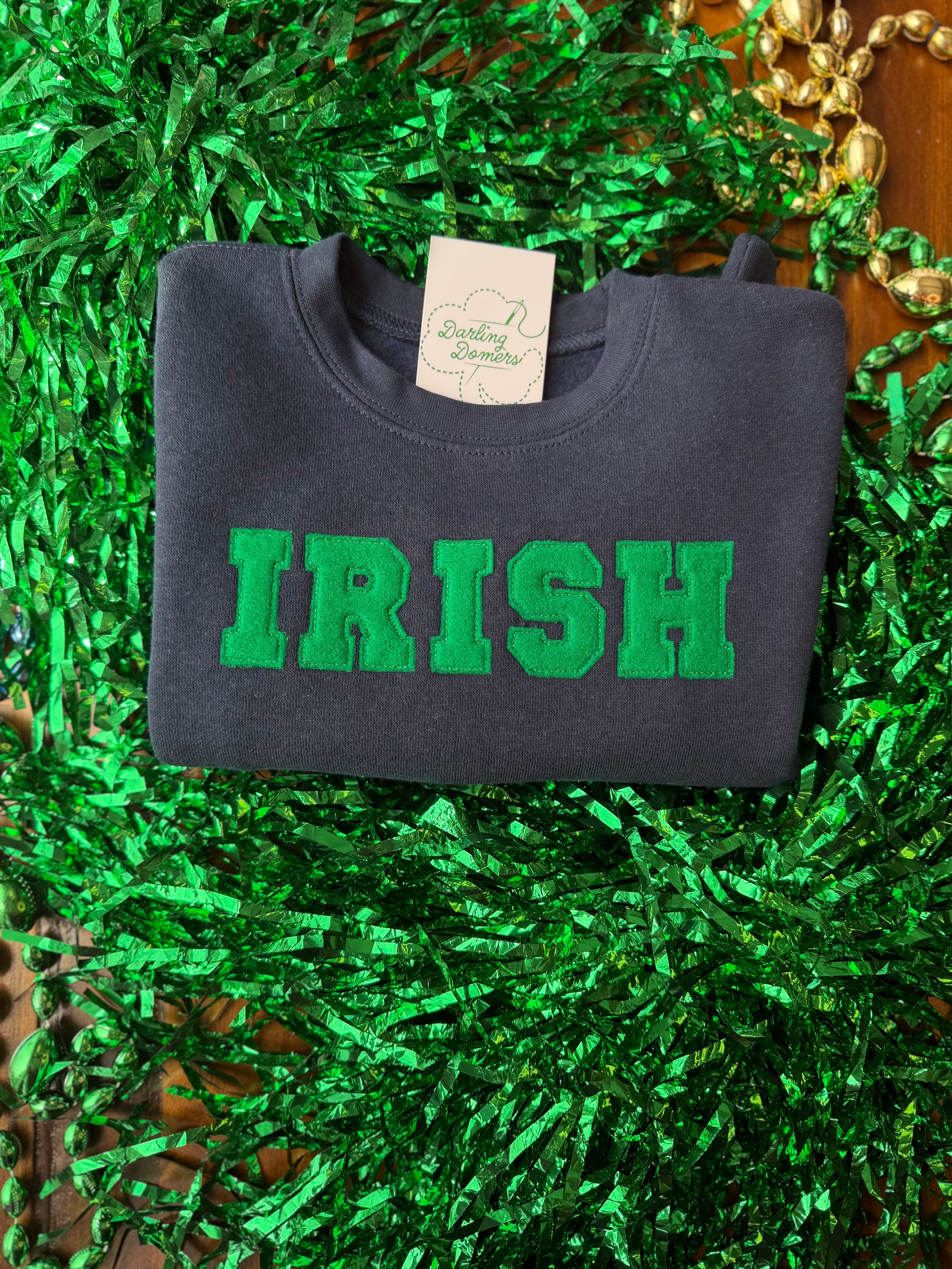Varsity Irish Felt Applique Sweatshirt