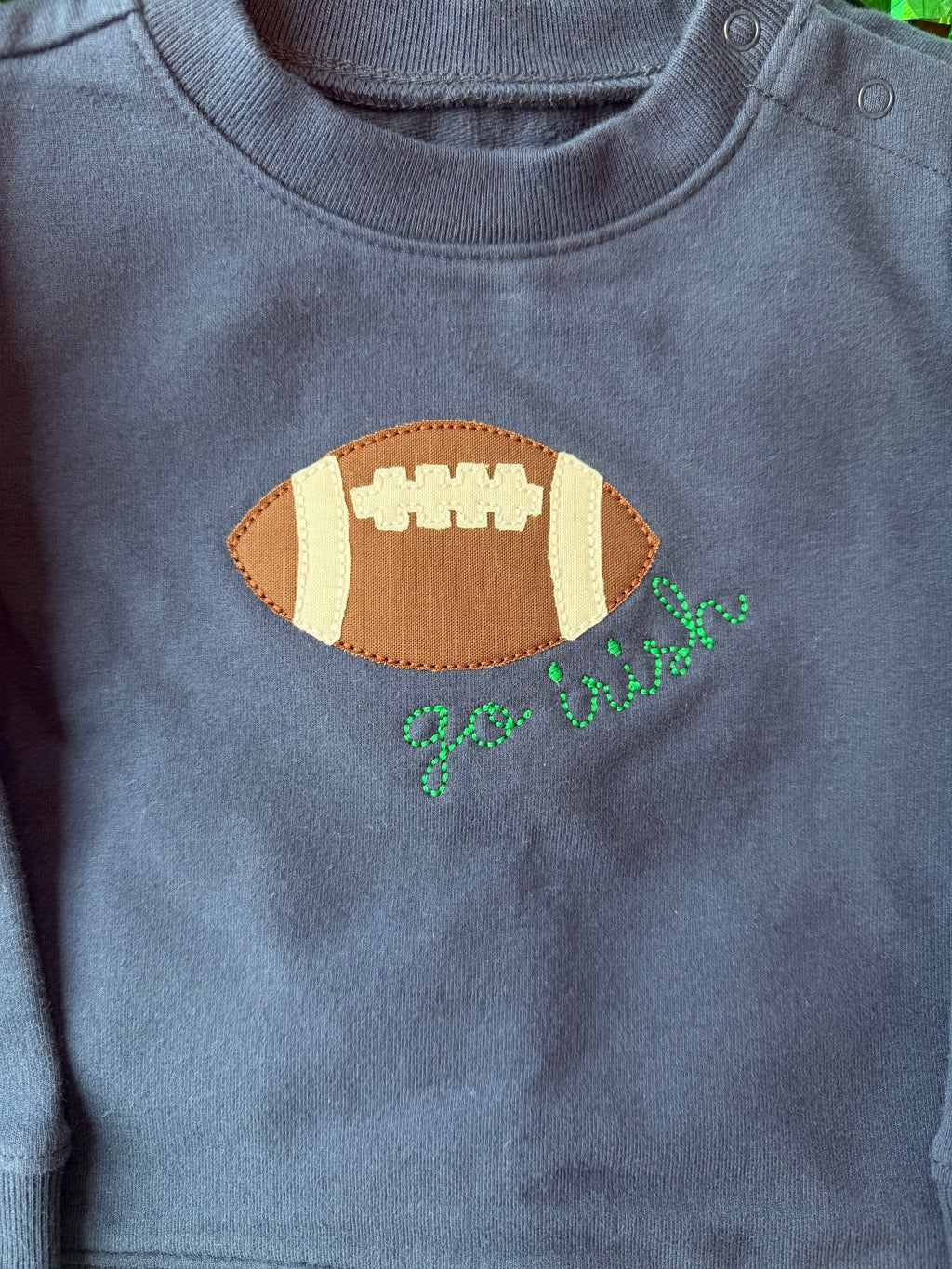 Football Applique Sweatshirt