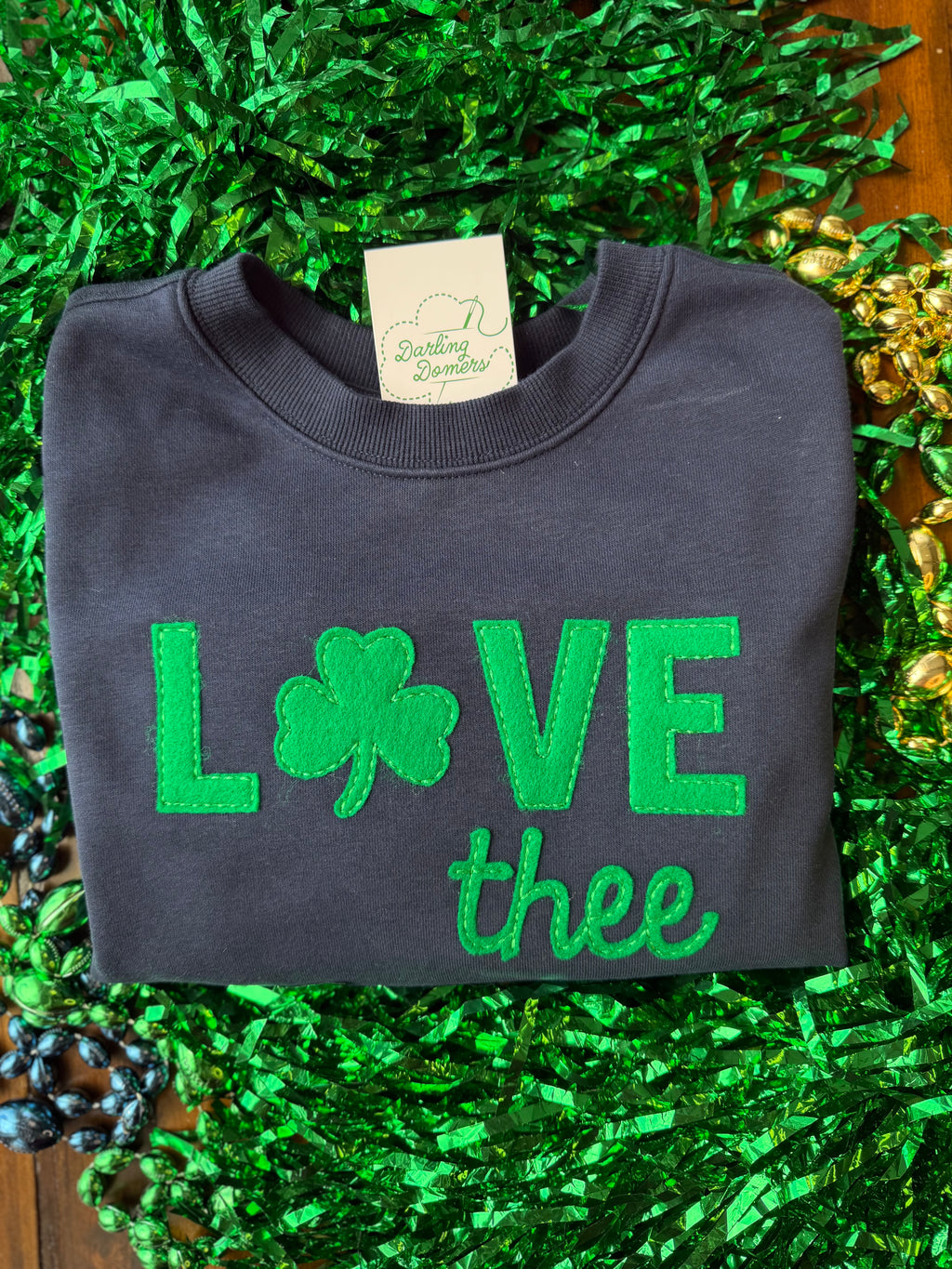 Kids Love Thee Felt Applique Sweatshirt