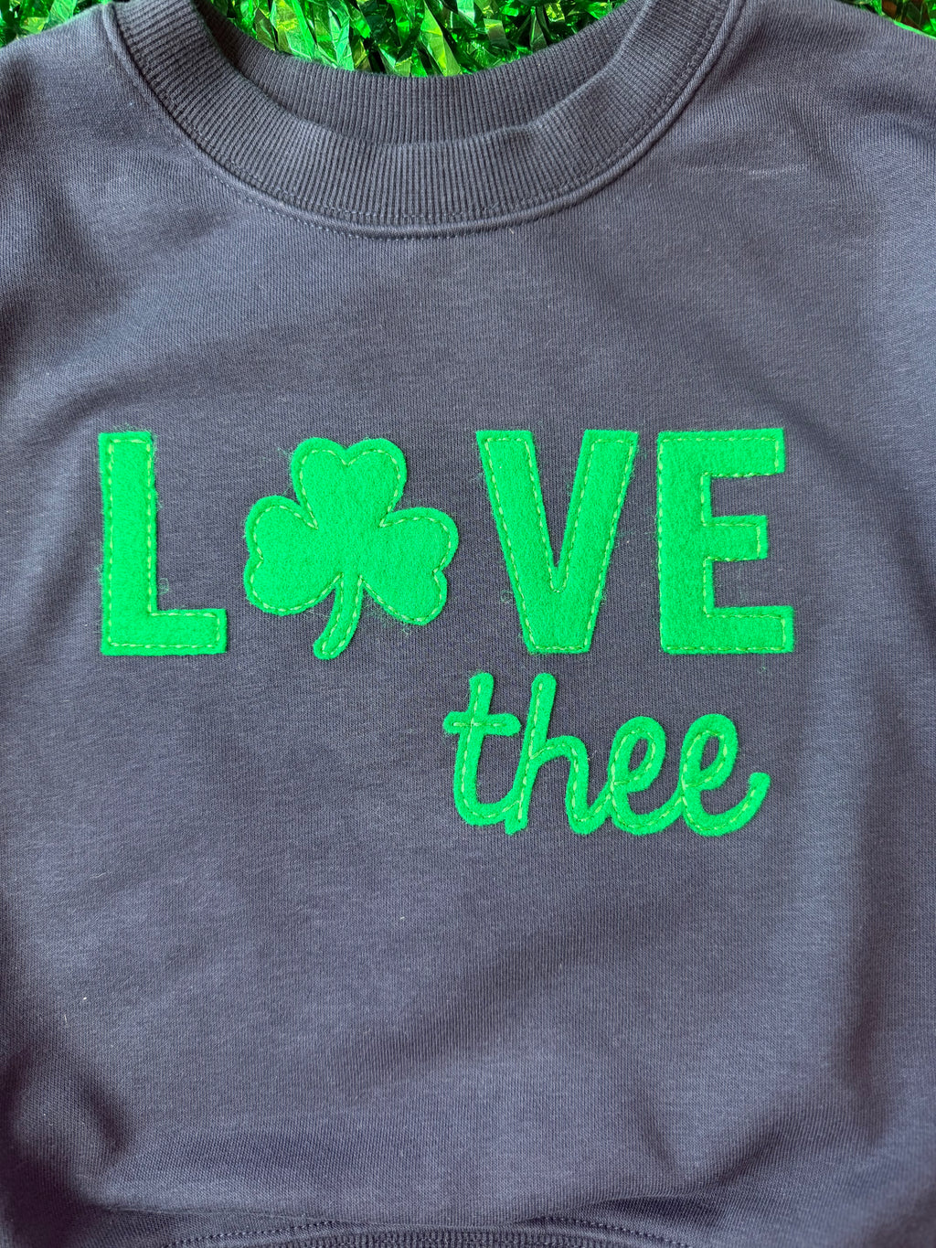 Kids Love Thee Felt Applique Sweatshirt
