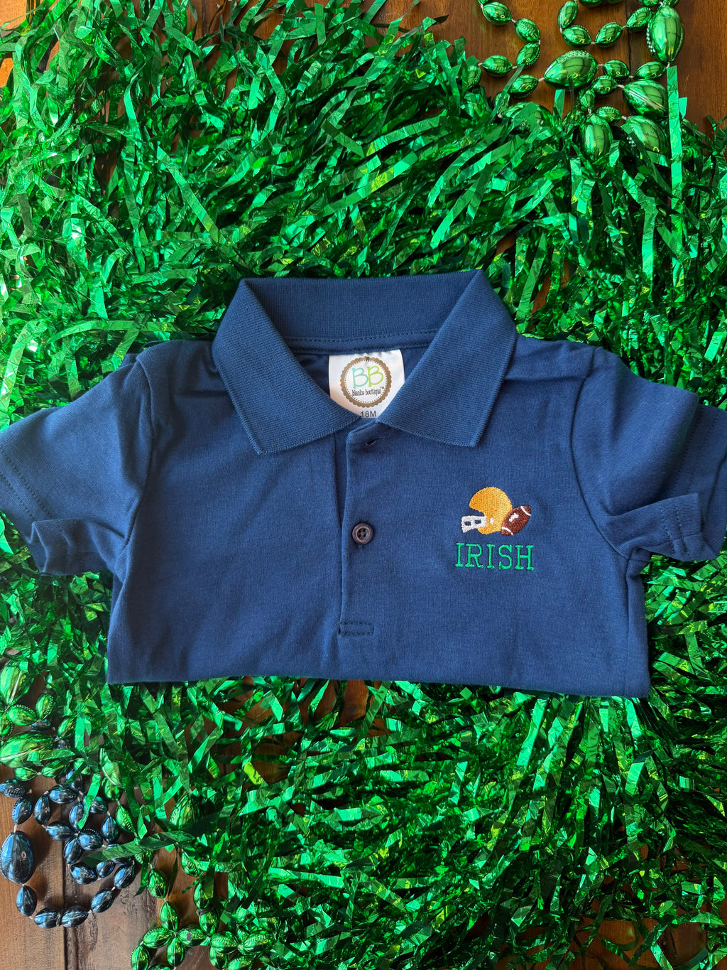 Navy Polo with pocket embroidery