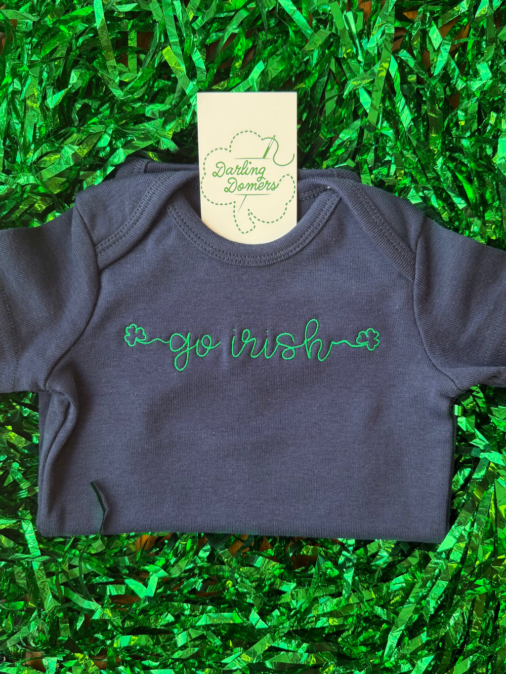 Irish Navy Shortsleeve Bodysuit