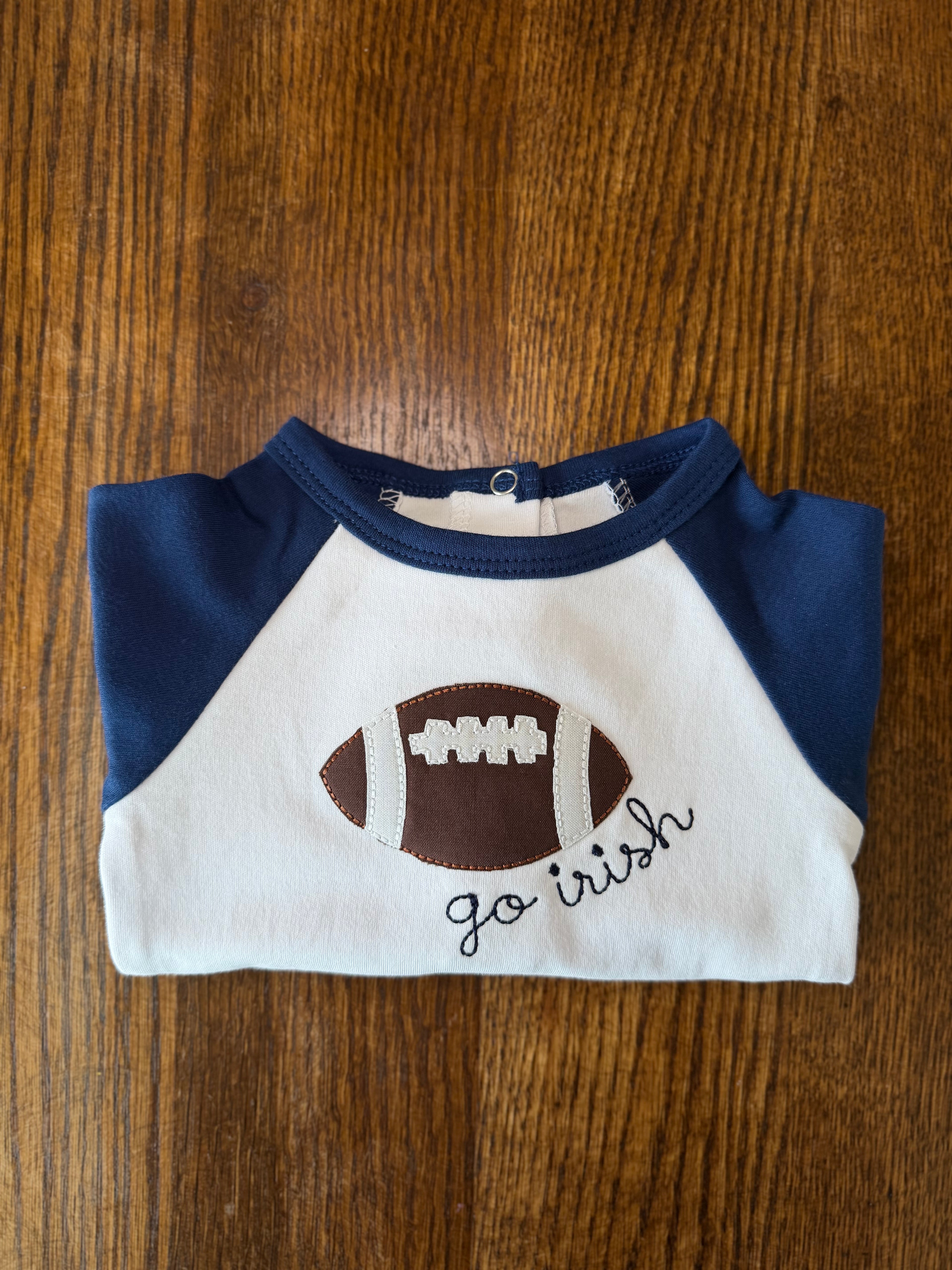 Felt Applique Raglan Longsleeve Bodysuit